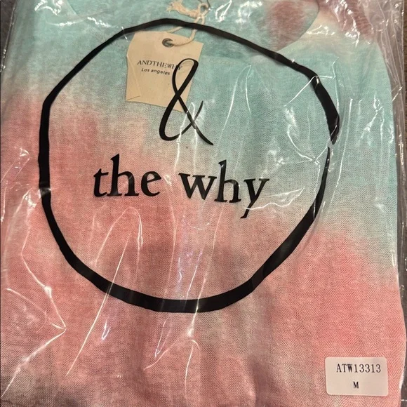 110 And The Why Tie Dye Tie Front Detail Long Bell Sleeve Blouse - Picture 7 of 10